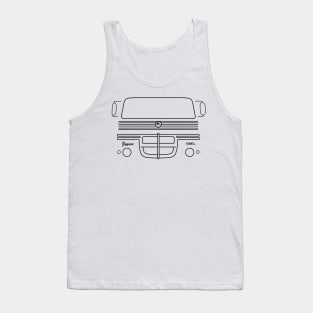 Classic 1960s-1970s Pegaso 1065 lorry black outline graphic Tank Top